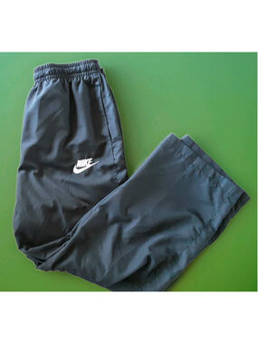 Nike Warm Up/TrackPants-XL-27" Black White Swoosh 804314-060 Retro Streetwear